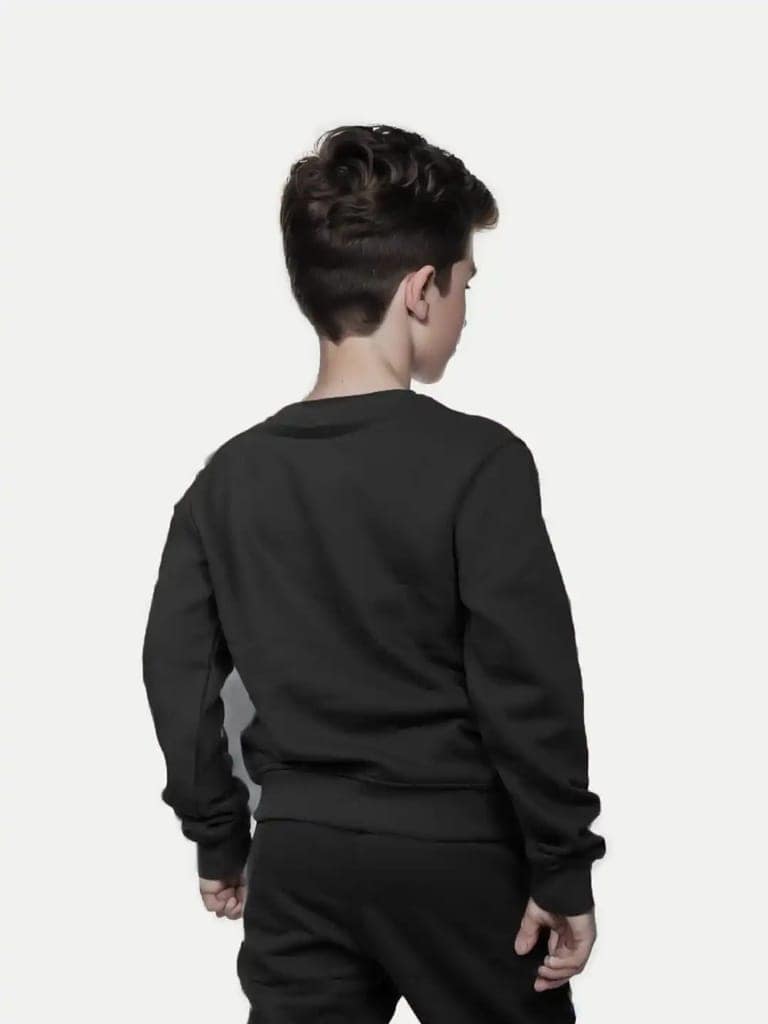 Boys Basic Black Sweatshirt view 4