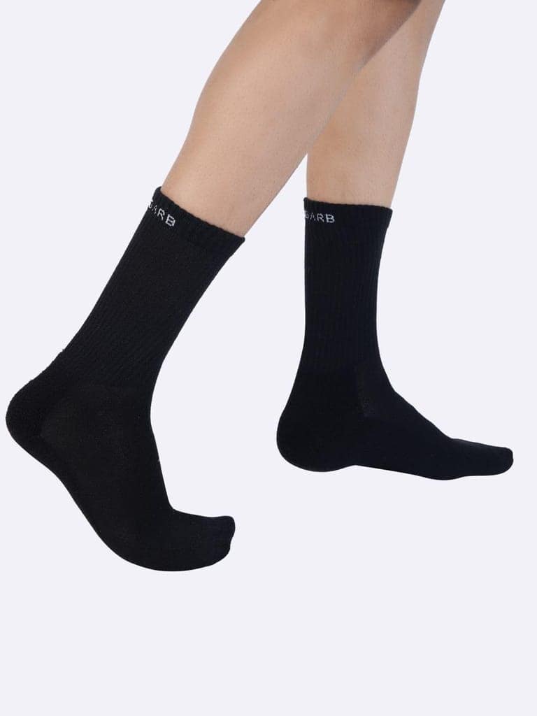 AIR GARB Crew Socks for Men and Women Made with Premium Cotton Pack of 6 - C6BL2W2B2 (Free Size) Multi Color view 5