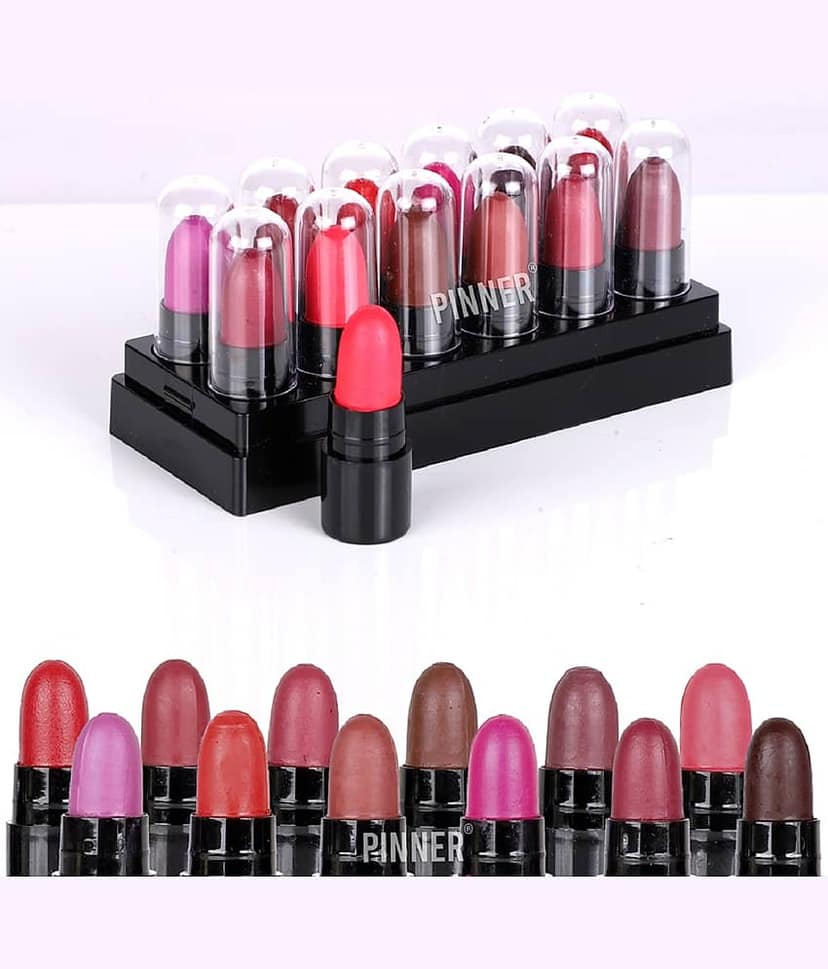 Pinner Multicolor Matte long stay Mini Bullet Lipstick (Set of 12)