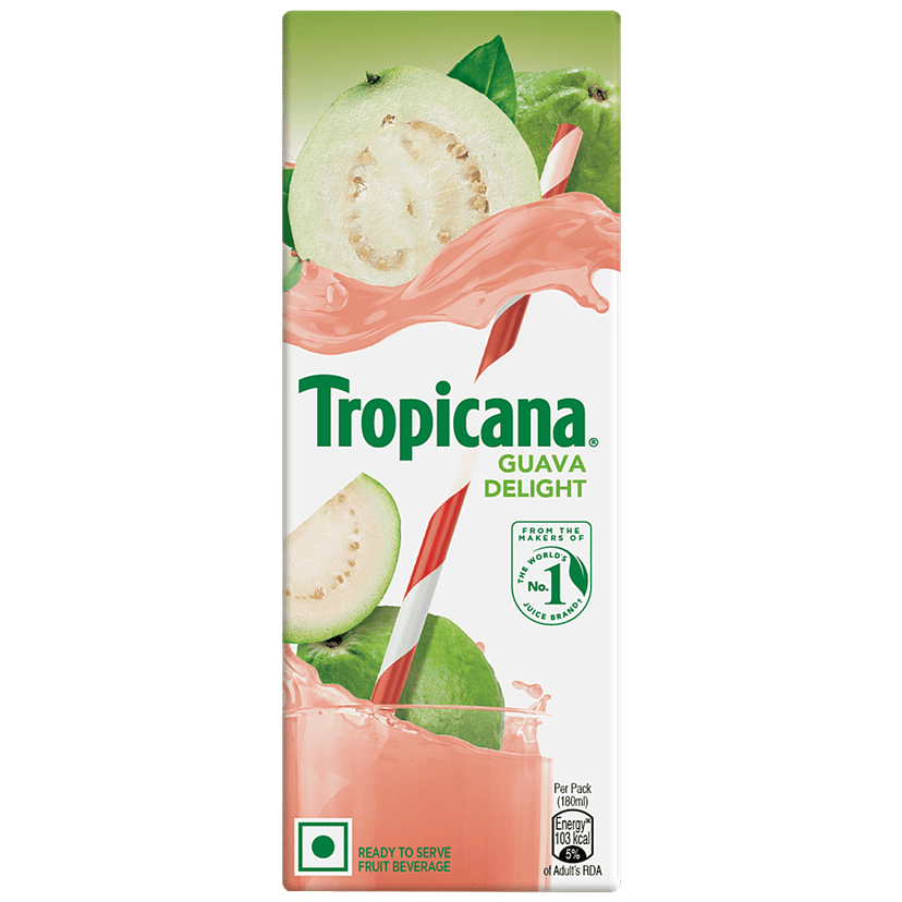 Tropicana Delight Fruit Juice - Guava, 180 Ml Tetra