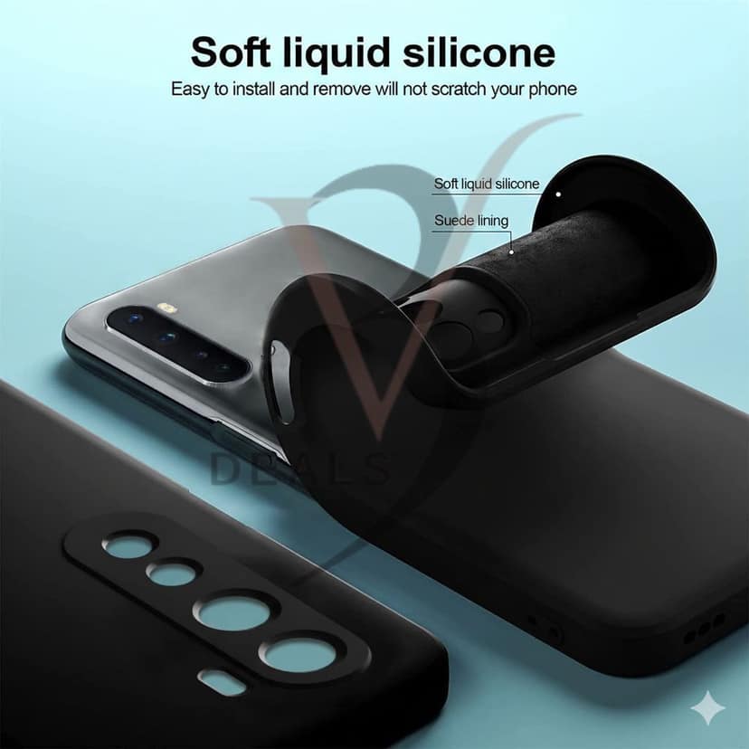 V3Deals Premium Silicon Mobile Cover Compatible for OnePlus Nord 5G | Camera Bump Protection, Shockproof Soft Flexible Back Case | Matte Finish view 3