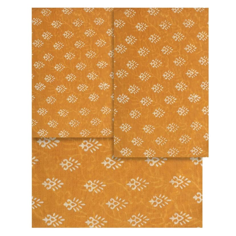 HANDLOOM CHANDERI 03 PCS DABU PRINTED SUIT (SKU - 1RDS01270221 Suit 43) view 4