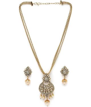 Sukkhi White Alloy Necklace Set ( Pack of 1 )