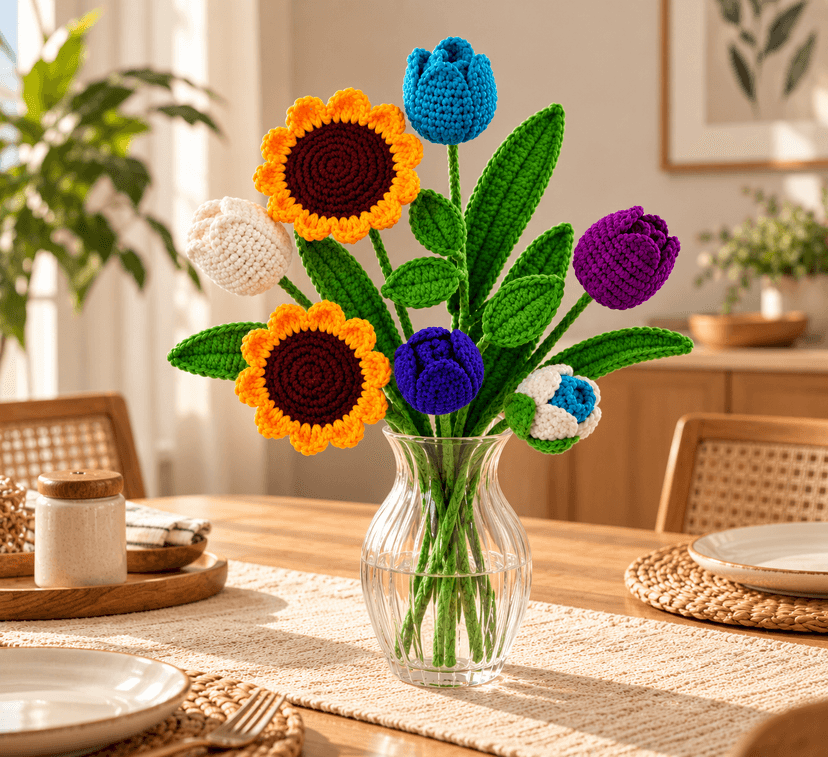 Handmade Decorative Flowers for Home Decoration and Gifting view 3