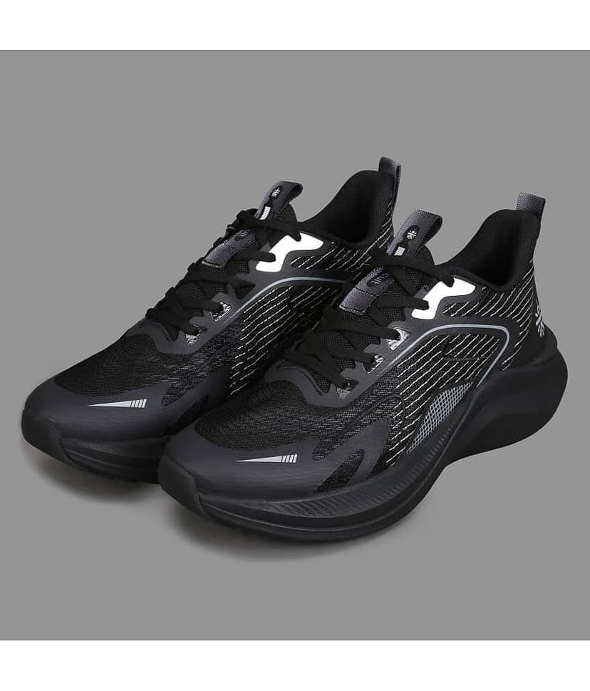 Cult GlaciusX Black Men's Sports Running Shoes