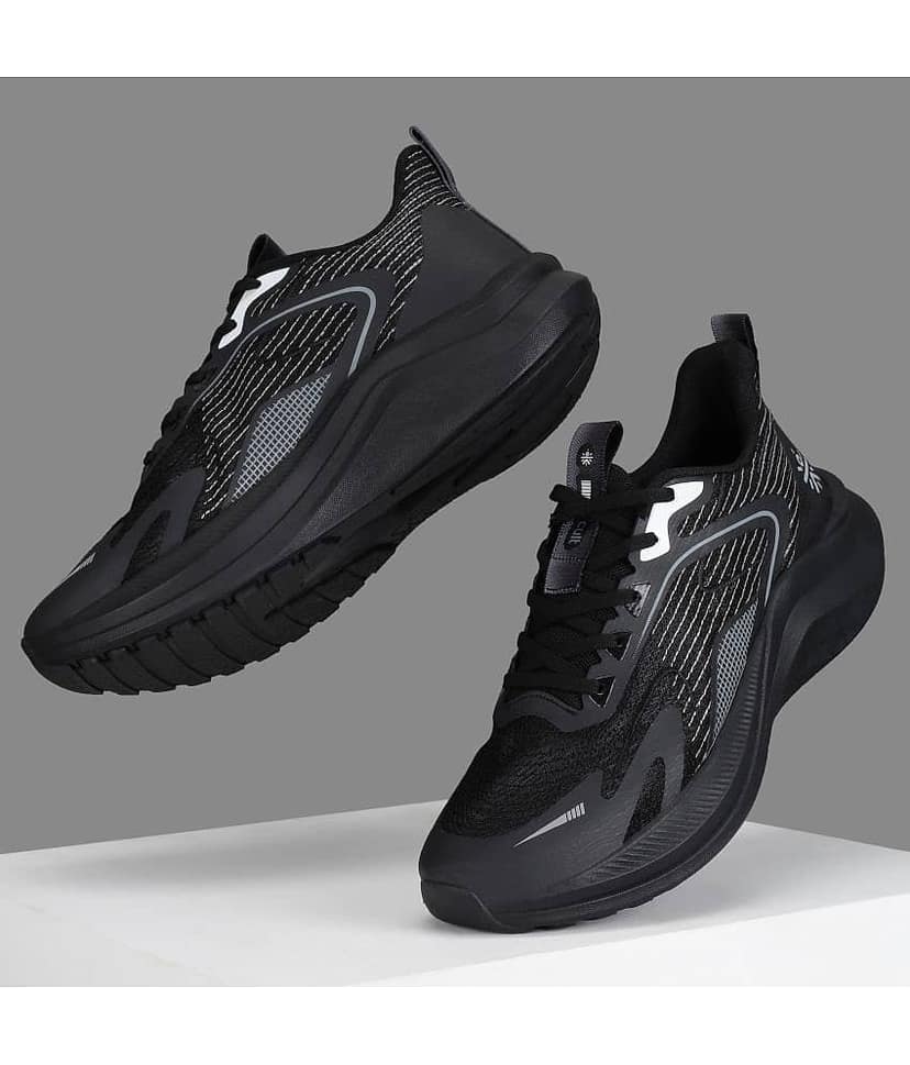 Cult GlaciusX Black Men's Sports Running Shoes view 5