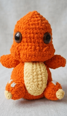 Handmade Charmander Character Decorative Toy for Kids and Collectors
