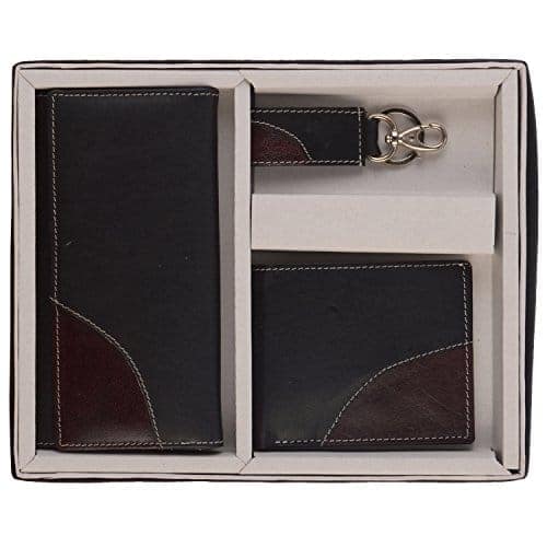 Leatherman Unisex Black Colored Genuine Leather Wallet Set 1556 view 3