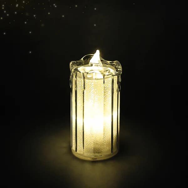 24 Pcs Flameless and Smokeless Decorative Melting Candles LED Tea Light Candle Flickering Electronic Candle, Diwali