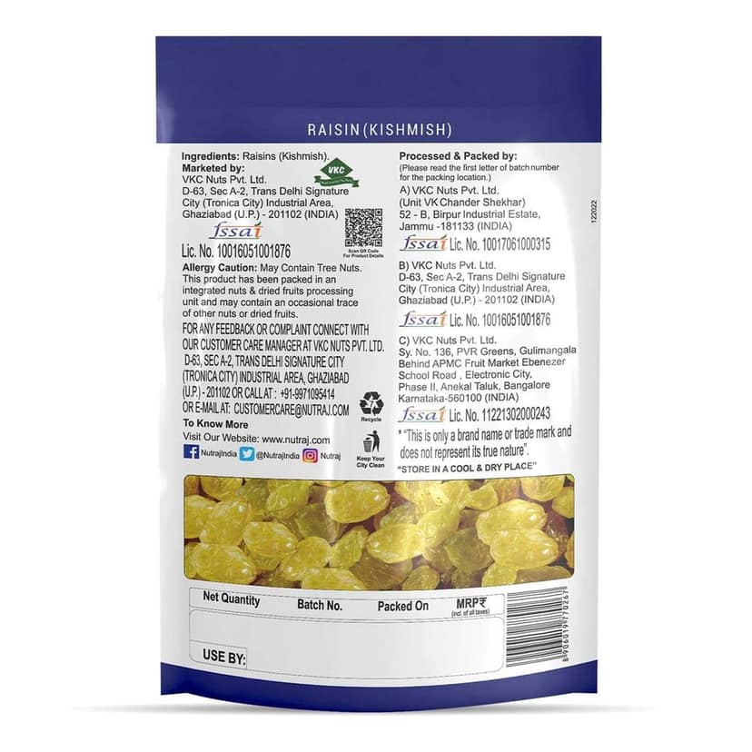 Nutraj Special Round Raisins 250g view 3