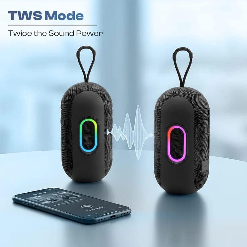 LAPCARE Ozzie 10W Bluetooth Speaker with RGB Light & TWS Stereo Sound- Blue (LBS-102) view 4