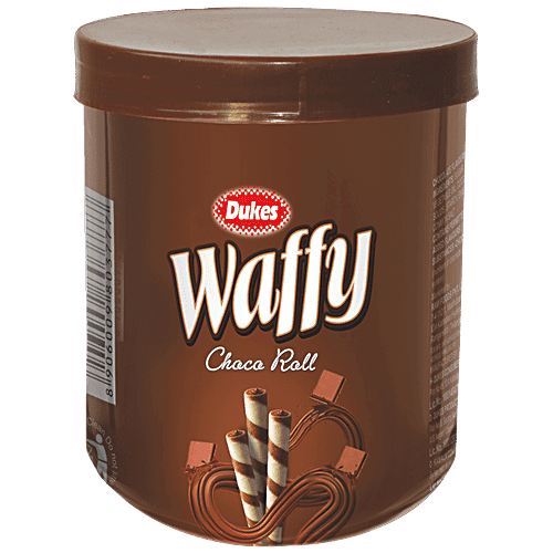 Dukes Waffy Chocolate Flavoured Wafer Roll - Creamy, 250 g Jar
