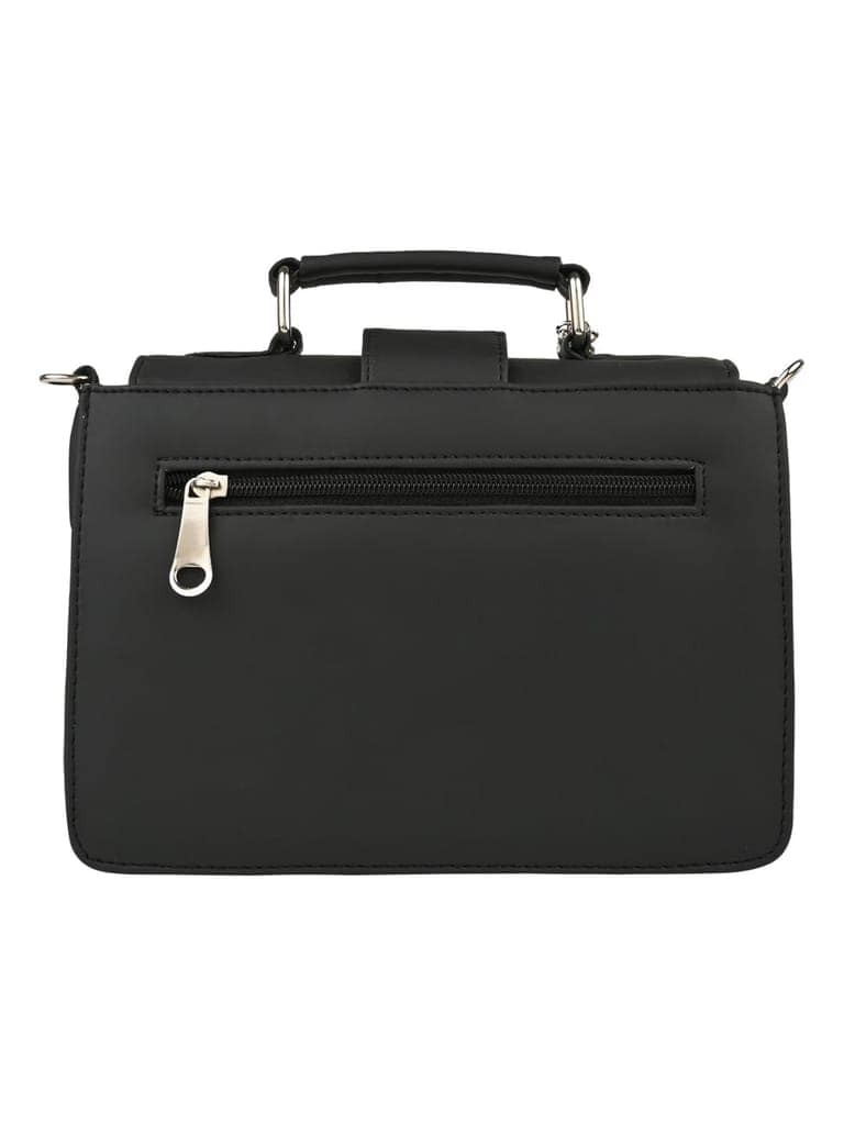 Vdesi Black Pop Badges Belt Sling Bag view 3