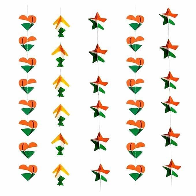 Tricolor Hanging Frills Garland for Independence Day | Republic Day Decoration