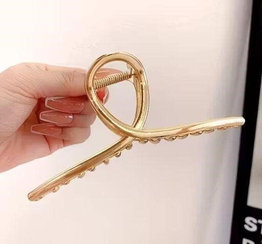 Elegant Gold Metal Hair Claw Clip for Women view 3
