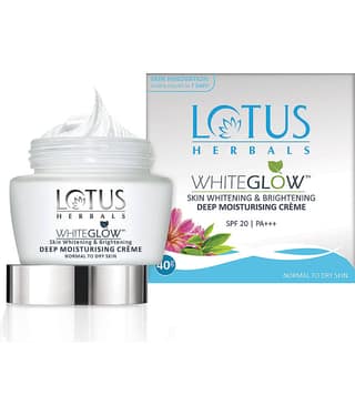 Lotus Herbals Whiteglow Skin Whitening & Brightening Deep Moisturising Cream Spf 20 , Pa+++60g