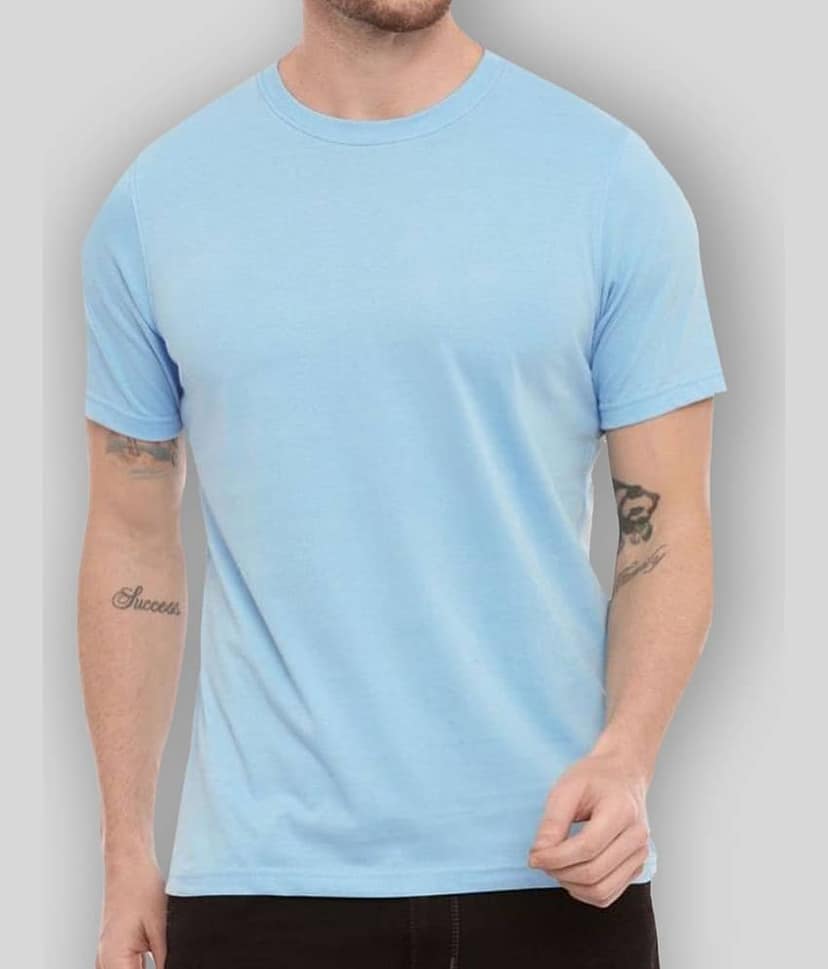SKYRISE Pack of 1 Cotton Slim Fit Men's T-Shirt ( Turquoise )