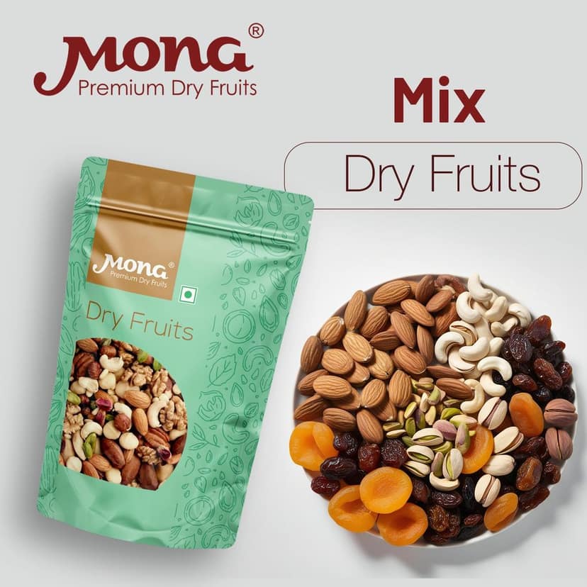 Mona Premium Mixed Dry Fruits & Nuts Combo Pack - Healthy Snack view 2
