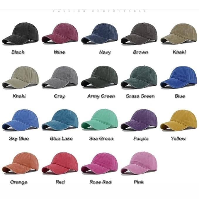 SwooK Stonewash Classic Snapback Baseball Cap for Mens Boys Womens Girls Sport Adjustable Cotton Mens Womens Caps Cap (Sea Green) view 3