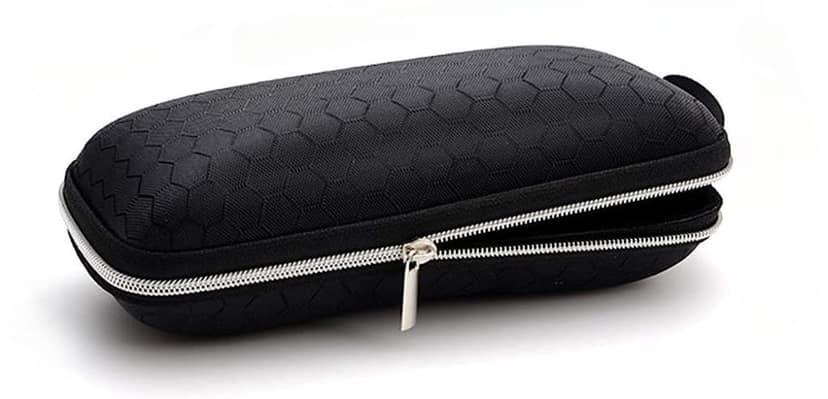 Eyenaks Portable Zipper Eyeglasses Case Sunglasses Hard Case Box Protector for Men Women Students (Black)