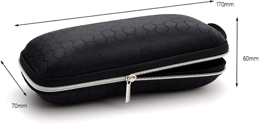 Eyenaks Portable Zipper Eyeglasses Case Sunglasses Hard Case Box Protector for Men Women Students (Black) view 5