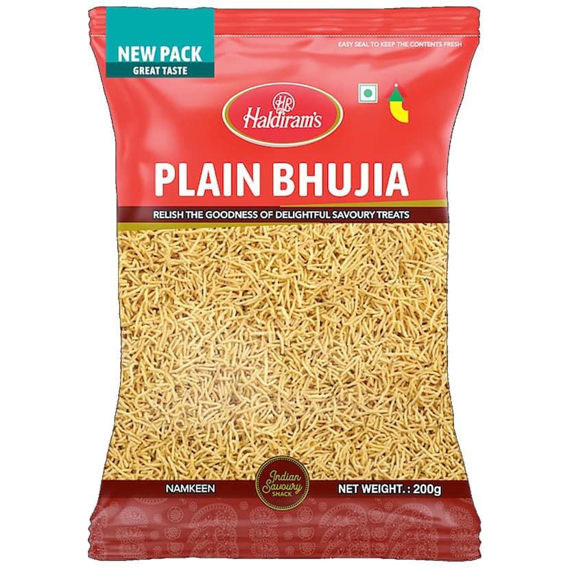 Haldiram's Namkeen - Plain Bhujia, 200 g Pouch