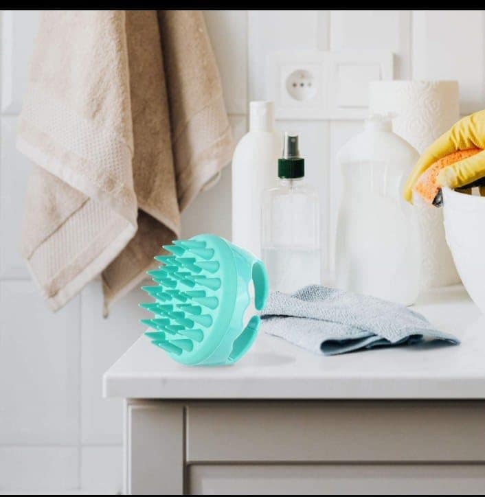 AILEXIM Hair Scalp Manual Massager Shampoo Hair Brush with Soft Silicone Bristles for Anti Dandruff, Exfoliating Care | For All Hair Type, Manual Hair Massager view 7