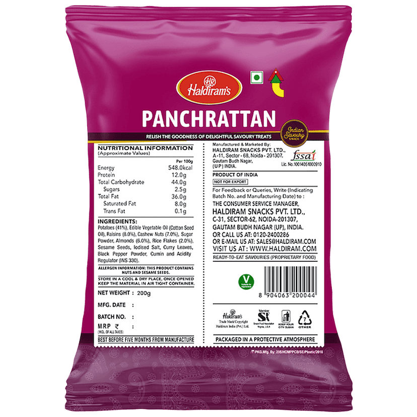 Haldiram's Panchrattan Namkeen, 200 G Pouch view 2