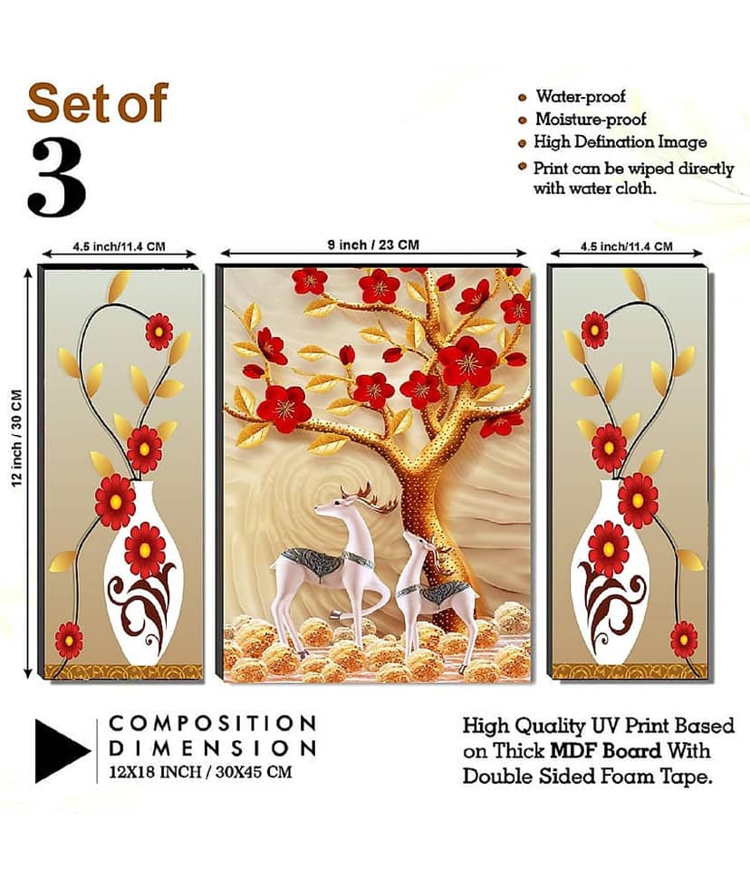SNDArt Floral Painting for wall decor living room items 12 x 18 inch view 2