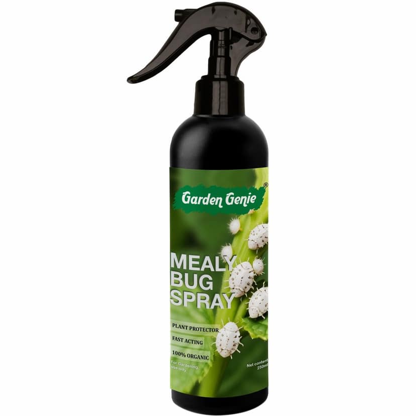 Garden Genie Mealy Bug Killer Spray for Plants 250ml | 100% Natural White Bug Insecticide for Plants Home Garden | No Harmful Chemicals | Pet & Children Safe