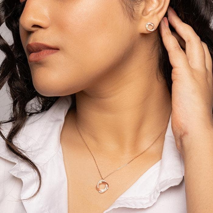 Rose Gold Allure Pendant Set view 2