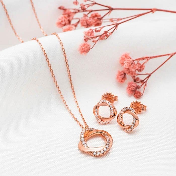 Rose Gold Allure Pendant Set view 3