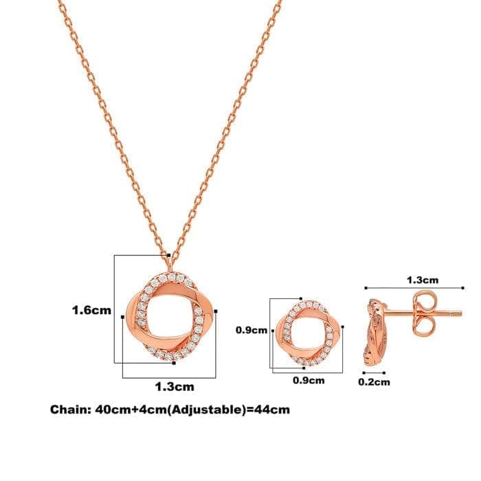 Rose Gold Allure Pendant Set view 4