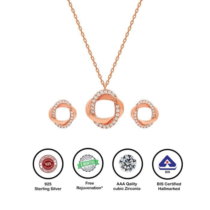 Rose Gold Allure Pendant Set view 6
