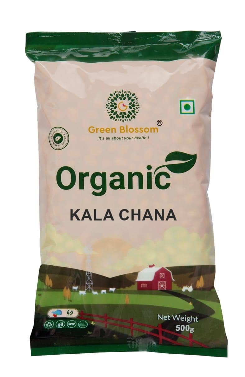 Green Blossom Organic Kala Chana/ Bengal Gram (Unpolished)
