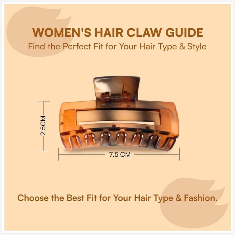Plastic Hair Claw Clip Set of 2pcs view 2