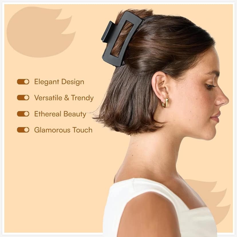 Plastic Hair Claw Clip Set of 2pcs view 5