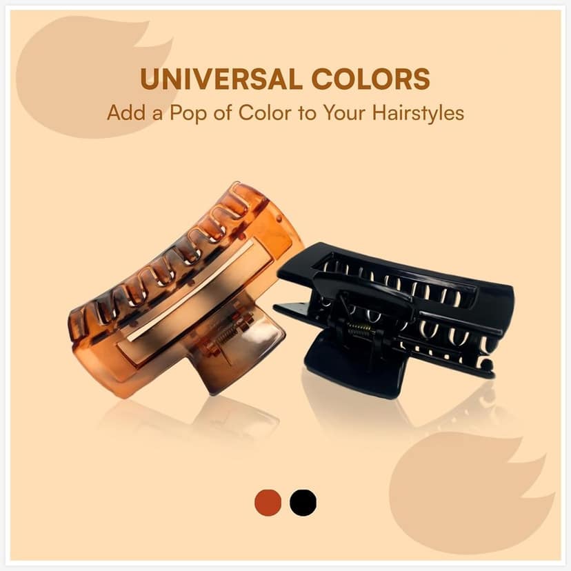 Plastic Hair Claw Clip Set of 2pcs view 6