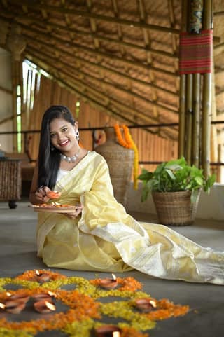 Raw Mulberry Silk Saree