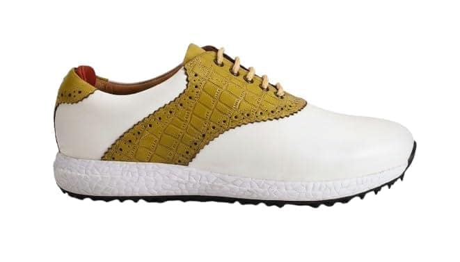 HITCARO Men Proffessional Leather Golf Shoes | Lace-Up | Phylon Sole |Waterproof | Comfortable | Breathable | Sports Shoes