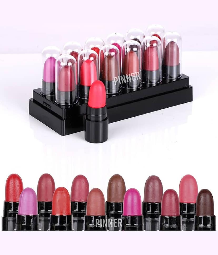 Play Run Minis Pout Party Matte Lipstick Highly Pigmented Mini Lipsticks (Set of 12 )