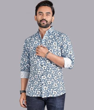 ADWYN PETER 100% Cotton Regular Fit Printed Full Sleeves Men's Casual Shirt - Multicolor 1 ( Pack of 1 )