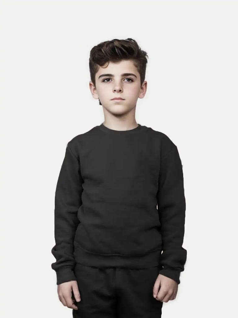 Boys Basic Black Sweatshirt view 2