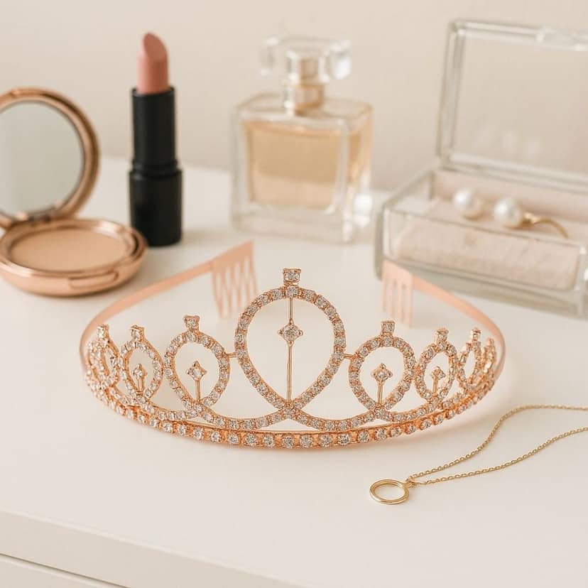 Metal Tiara Rose Gold view 3