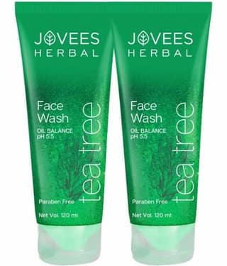 Jovees Herbal Tea Tree Oil Control Face Wash For Oily & Acne Prone Skin 120ml (Pack of 2)