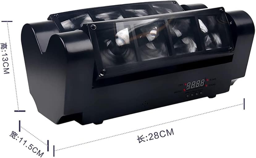 SPARKWORLD Dual-Head RGB LED Moving Head Effect Light 810W DJ Disco Scanner with DMX, Auto & Sound Modes | Colour: Mini Spider view 6