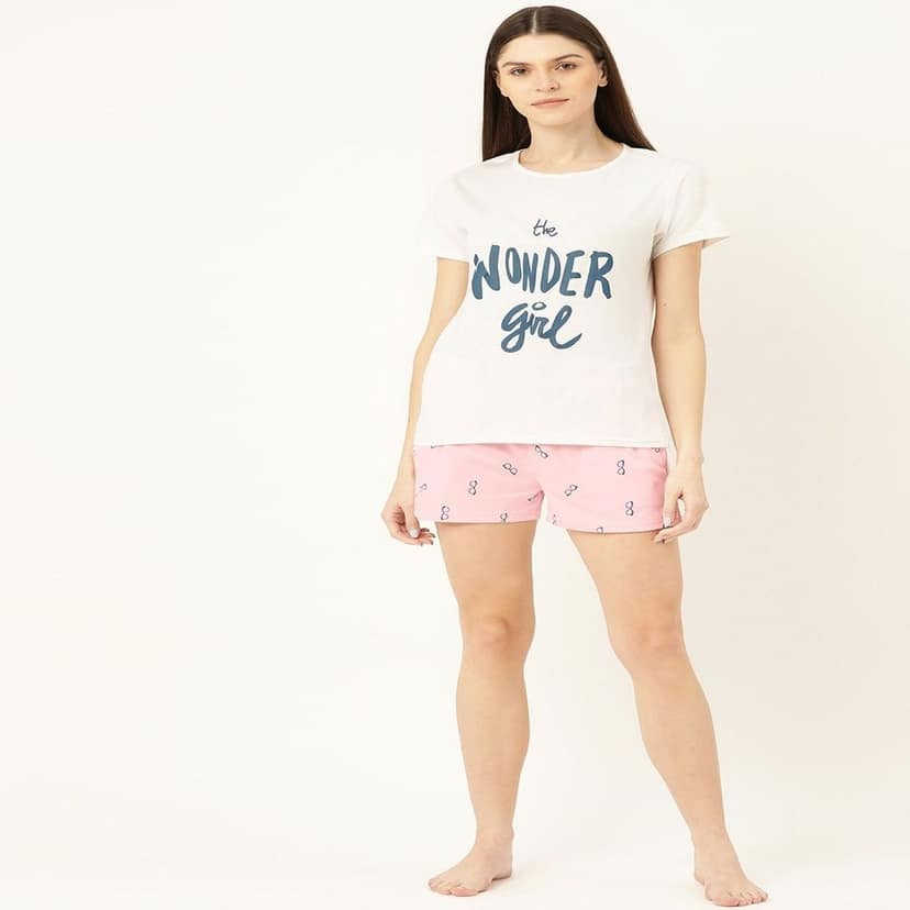 Klamotten Women's Top & Shorts Nightsuit Sets DB58A view 3