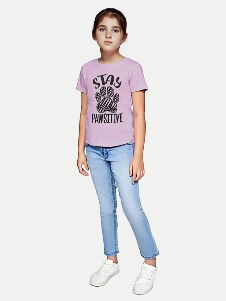 Teen Girls Lilac Printed T-shirt view 3