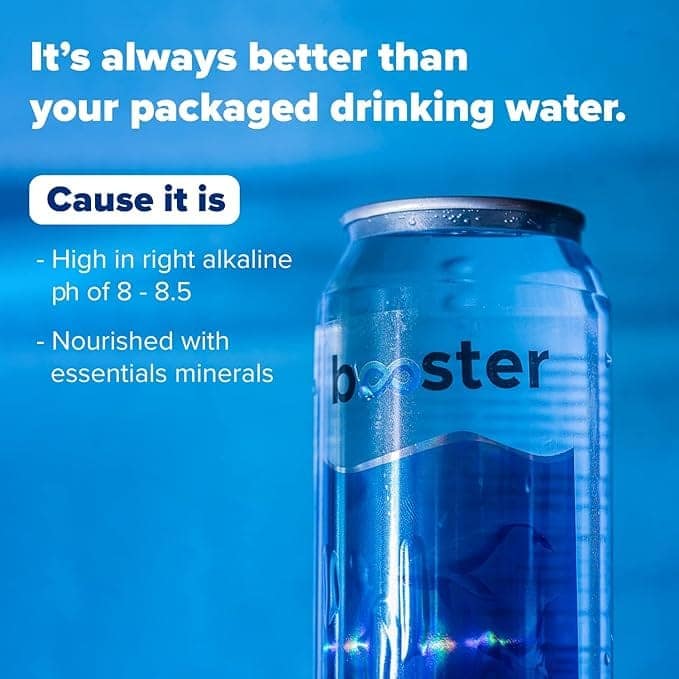 Booster Alkaline Drink, Mineral Rich-Alkaline Water pH 8+,Neutralizes Acidity and Supports For Building Immunity| (Pack Of 6) 500 ML view 2