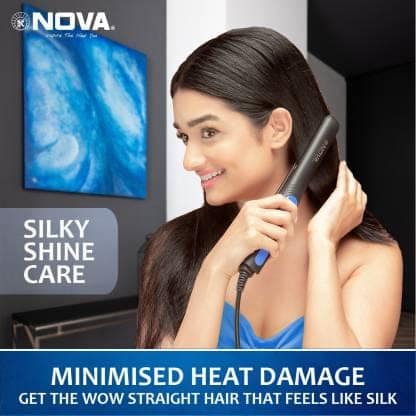 NOVA Pro Shine NHS 841 Hair Straightener (Blue) view 3